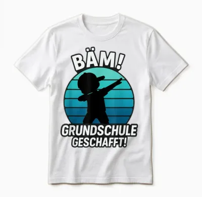 Bäm Grundschule Geschafft Grundschule Abschluss 2026 Unisex T-Shirt - White