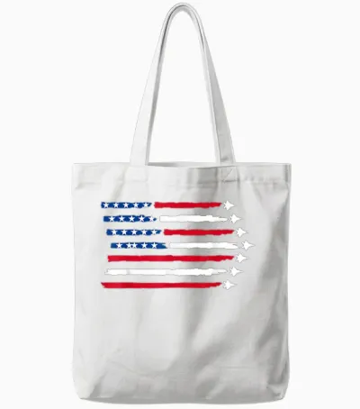 Us American Flag Fighter Jets Patriotic Usa 4th of July Tote Bags - White