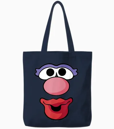 Mr. Potato Head Halloween Mrs. Potato Head Big Face Tote Bags - Navy