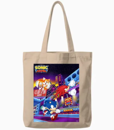 Sonic the Hedgehog - Sonic Mania Club Spin Tote Bags - Natural