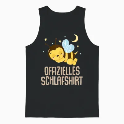 Offizielles Schlafshirt Herren Biene Lustig Geschenk Fun Unisex Tank Top - Black