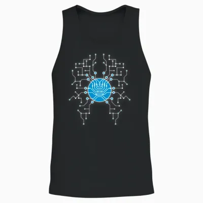 Cpu Data Circuit Computer Nerd Electrical Board Unisex Tank Top - Black