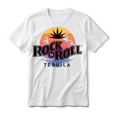 Rock N Roll Tequila Third Collection Unisex T-Shirt - White