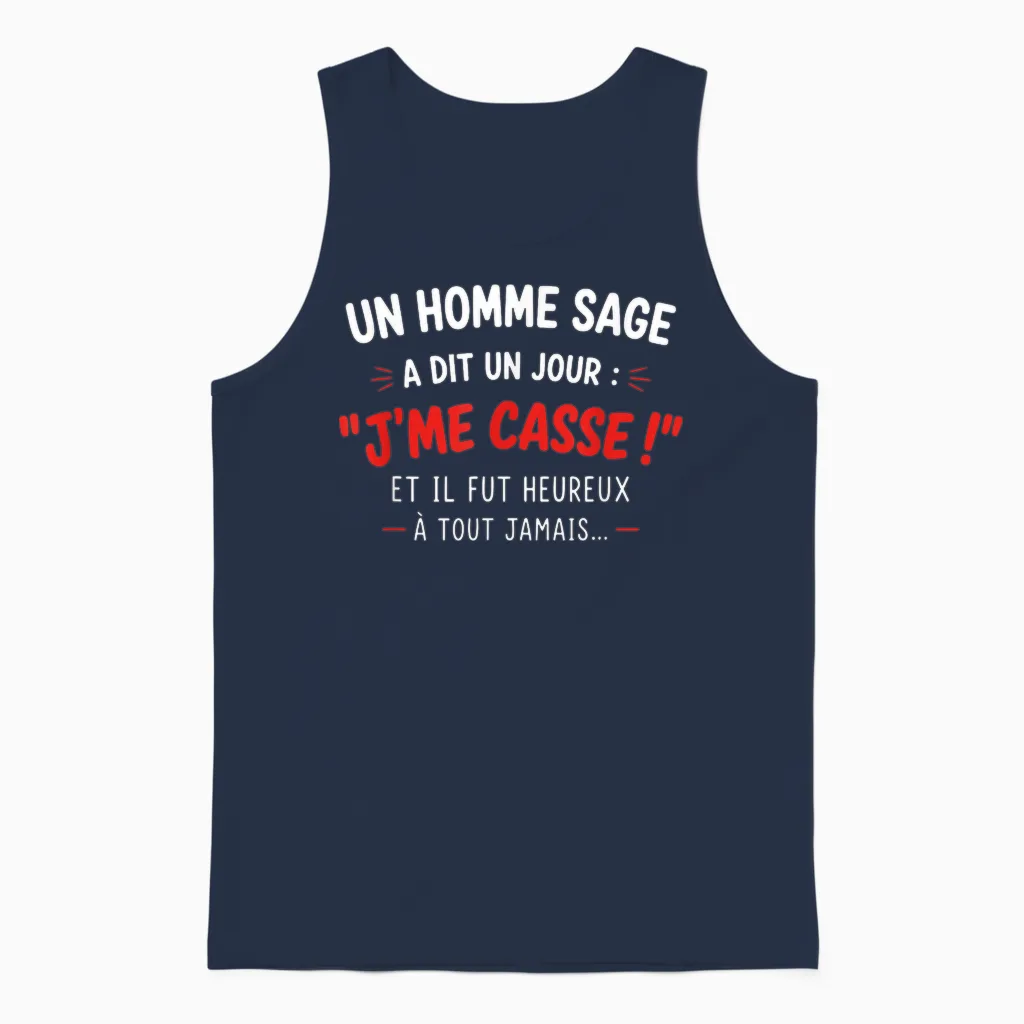 Je Me Casse Idée Départ Collègue De Travaille Homme Humour Unisex Tank Top in Navy