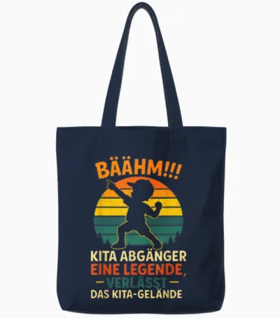 Bäähm!!! Kita Abgänger Eine Legende, Verlässt Tote Bags - Navy
