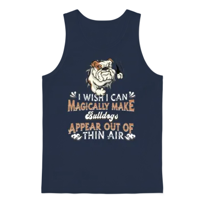 Bulldog Dogs Unisex Tank Top - Navy