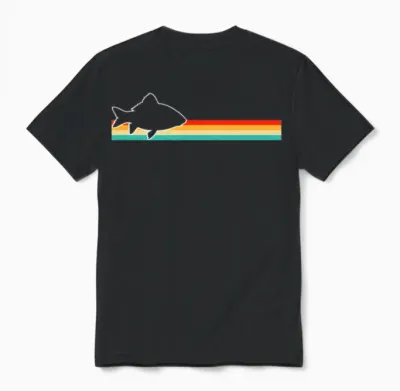 Fish Retro Unisex T-Shirt - Black