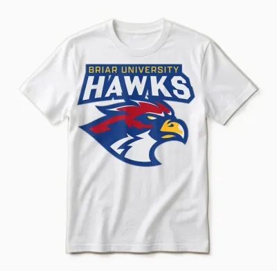 Briar University Hawks Unisex T-Shirt - White