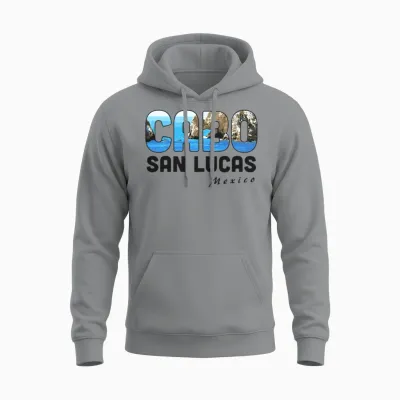 Cabo San Lucas Mexico Baja Beach Cliffs Water Swim Unisex Hoodie - Sport Grey