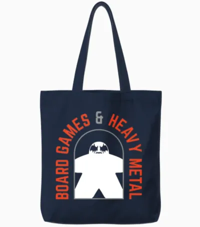 Board Games and Heavy Metal Meeple Tote Bags - Navy