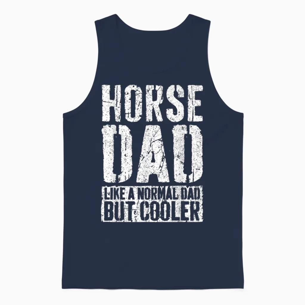 Pferd Papa Shirt Herren Vatertag Pferd Papa Unisex Tank Top in Navy
