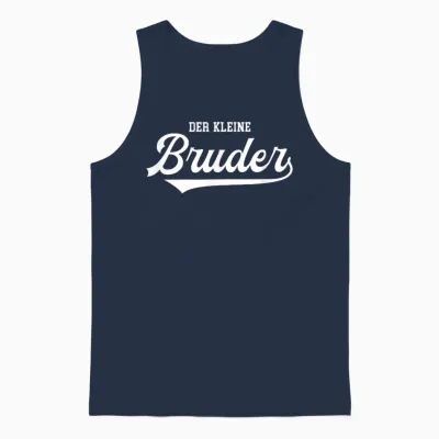 Kleiner Bruder Geburtstag Sohn Erwachsen Geschwister Brother Unisex Tank Top - Navy