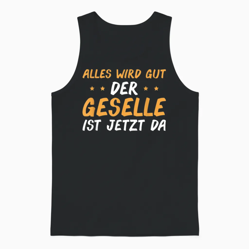 Herren Handwerk Geselle Spruch Bestandene Gesellenprüfung Unisex Tank Top in Black