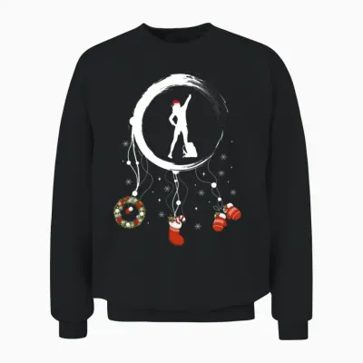 Winter Dreamcatcher Christmas Hiking Unisex Sweatshirt - Black