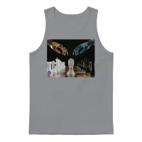 Crystal Robotic Chess Clash Unisex Tank Top - Sport Grey – 1