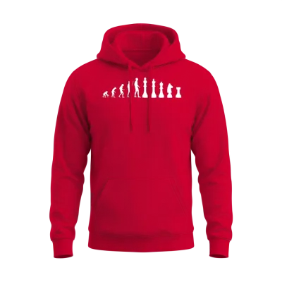 Chess Evolution Chess Player Unisex Hoodie - Red