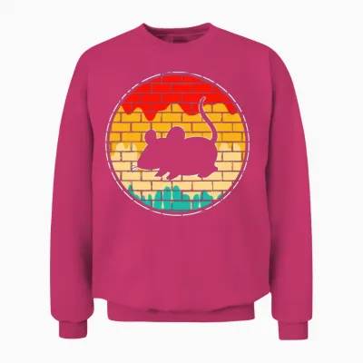 Mouse Retro Unisex Sweatshirt - Heliconia