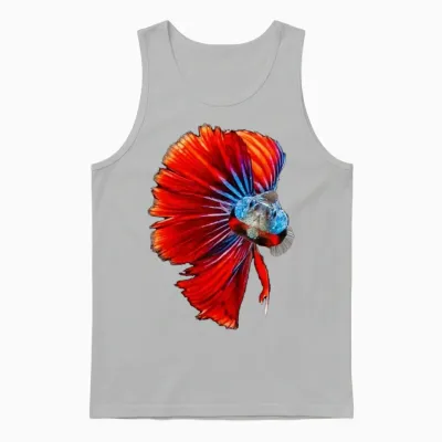 Betta Retro Unisex Tank Top - Ash