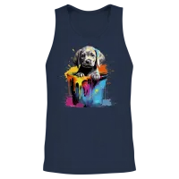 Labrador Dog Dog Breed for a Labrador Lovers Unisex Tank Top - Navy – 2