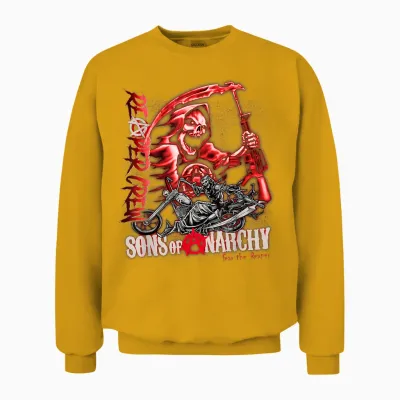Sons of Anarchy Throwback Fear the Reaper Biker Tv Show Unisex Sweatshirt - Gold