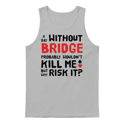 Contract Bridge Player Bidding Duplicate Card Game Unisex Tank Top - Ash