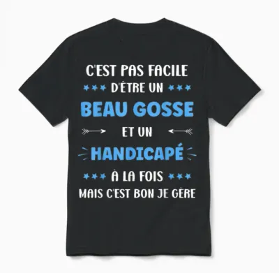 Handicapped Humour Quote Handicapped Humor Unisex T-Shirt - Black