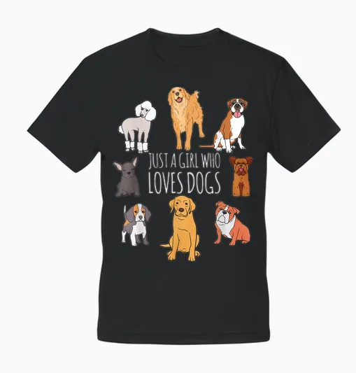 Fun Dog Puppy Lover Themed | Cute Just a Girl Who Loves Dogs
