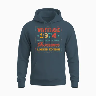 1974 Vintage Unisex Hoodie - Dark Heather