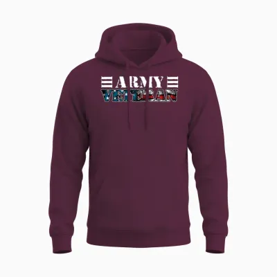 Army Veteran Unisex Hoodie - Maroon