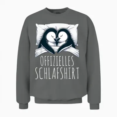 Offizielles Schlafshirt Pinguin Nickerchen Schlafanzug Unisex Sweatshirt - Graphite Heather