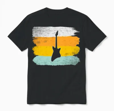 Eguitar Retro Unisex T-Shirt - Black