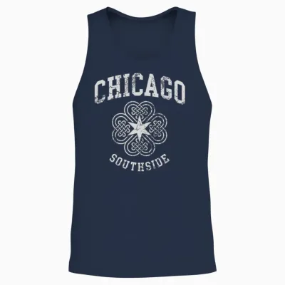 Chicago Southside Irish St Patricks Day Unisex Tank Top - Navy