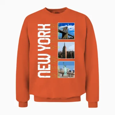 New York Shirt, New York New York Tee, Gift For Unisex Sweatshirt - Orange
