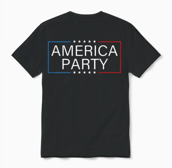 America Party 2025 New Political Party Unisex T-Shirt in Black