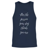 Dog Sayings, Dog Short Quote, Dog Phrases Unisex Tank Top - Navy – 2