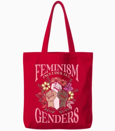 Feminismus Beinhaltet Alle Geschlechter Feminismus Feminist Justice Tote Bags - Red