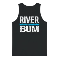 River Bum Floating Float Camping Vacation Rat Unisex Tank Top - Black – 1