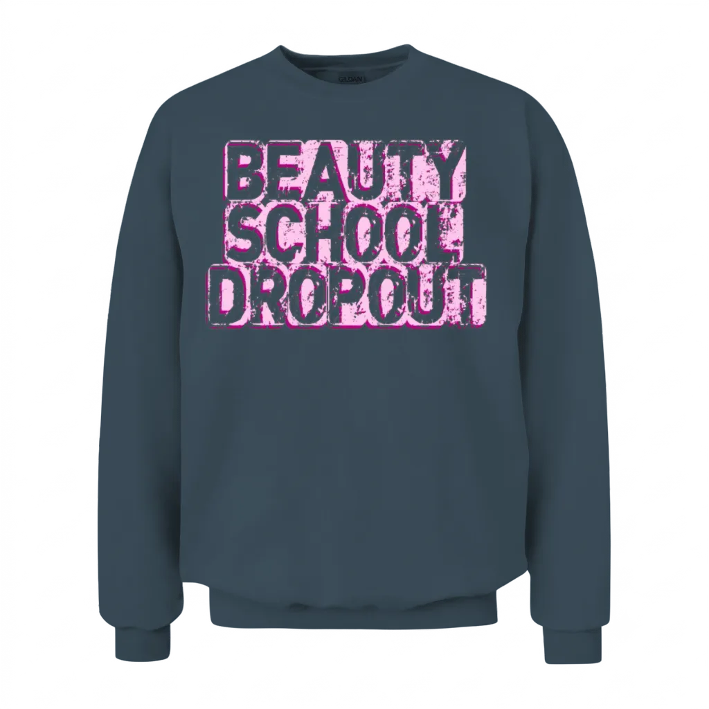 Beauty School Dropout Pink Girls Unisex Sweatshirt - Dark Heather