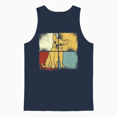 Chihuahua Chihuahueño Retro Unisex Tank Top - Navy