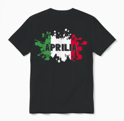 Retro Italien Stadt, Aprilia Unisex T-Shirt - Black