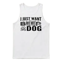 Funny Dog , Dog Dad , Mens Dog , Gift for Dog Love Unisex Tank Top - White – 1