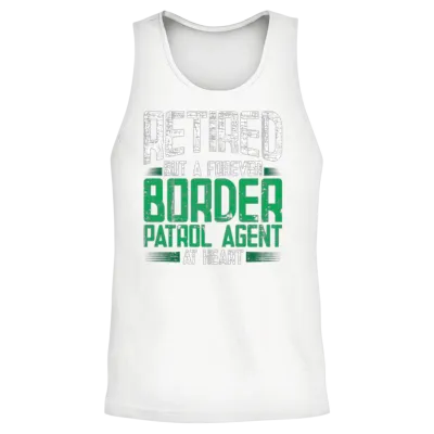 Retired Border Patrol Agent Unisex Tank Top - White