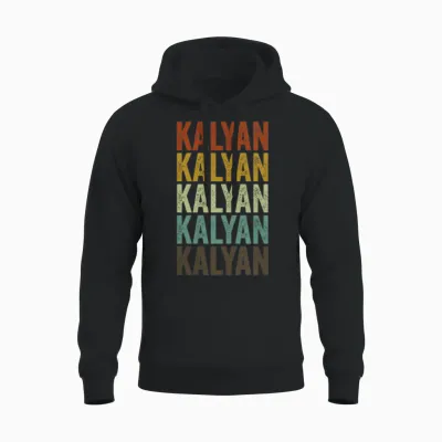 Kalyan India Retro Vintage Unisex Hoodie - Black