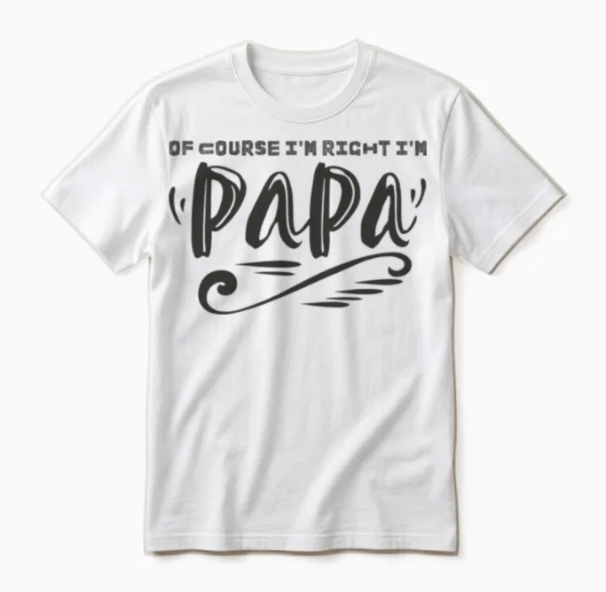 Funny Papa - Dad Unisex T-Shirt in White