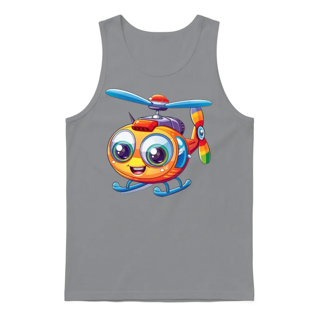 Funny Helicopter Unisex Tank Top - Sport Grey