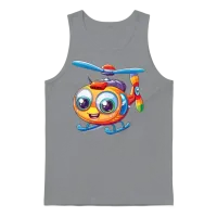 Funny Helicopter Unisex Tank Top - Sport Grey – 1