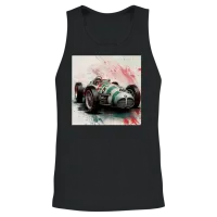 Vintage Retro Race Car — Cars & Muscle Unisex Tank Top - Black – 2
