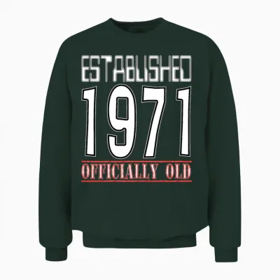 1971 Official Old White Unisex Sweatshirt - Forest