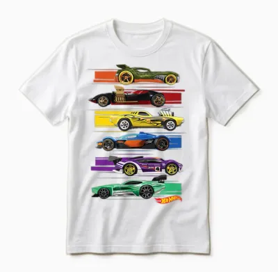 Hot Wheels Multi Car Unisex T-Shirt - White