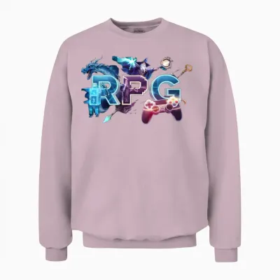 Rpg Fantasy - Gaming/merch Unisex Sweatshirt - Light Pink